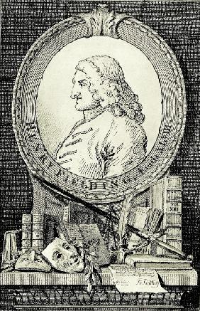 Porträt des Dramatikers Henry Fielding (1707-1754) 1762