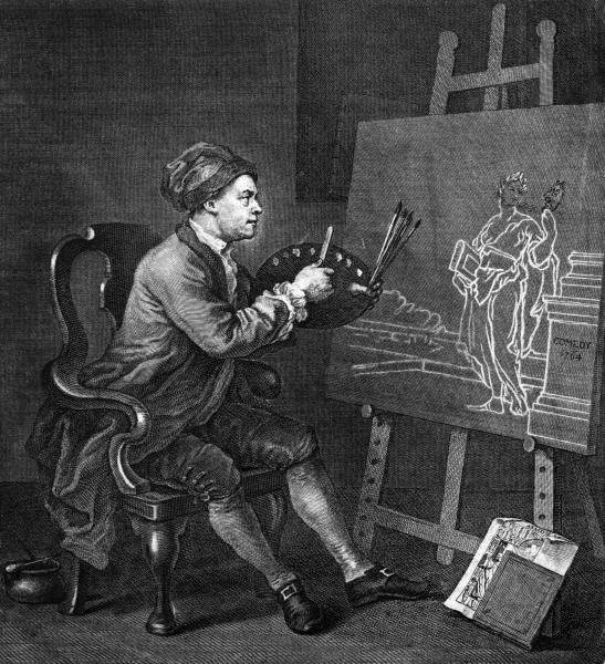 William Hogarth / Self portrait / 1758 von William Hogarth