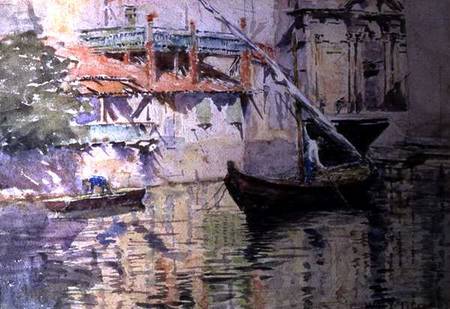 A Side Canal, Venice  on von William Holt Yates Titcomb