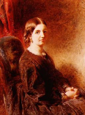 Portrait of a woman, seated, said to be Mrs Huggins 1863