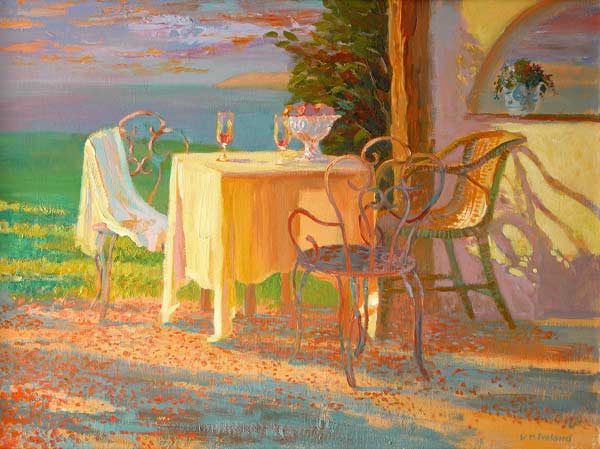 Evening Terrace, 2003 (oil on board)  von William  Ireland
