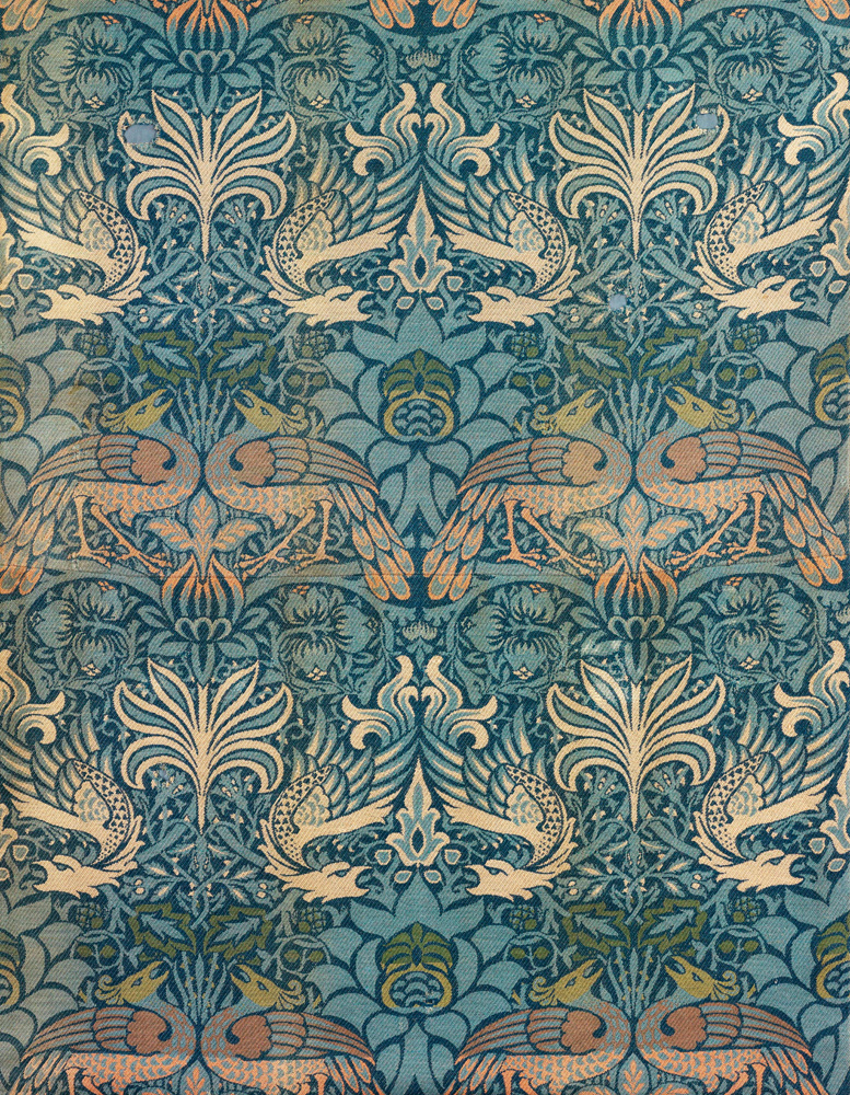 William Morris Peacock and Dragon Textile Design von William  Morris