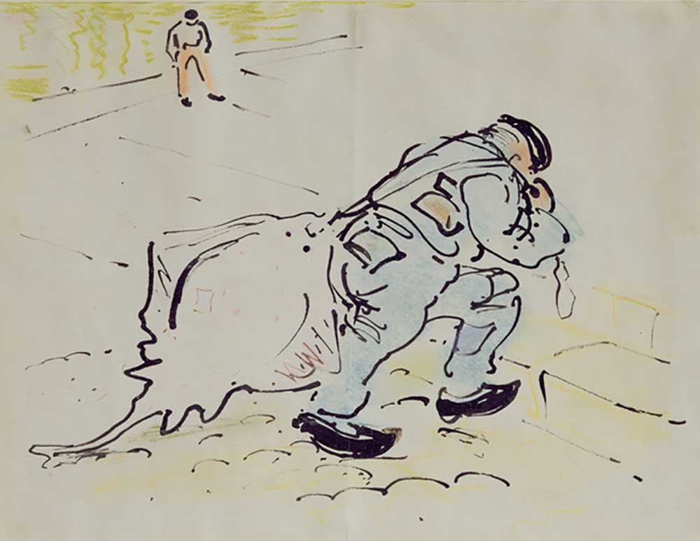 Churchill mit einem Skate von William Nicholson
