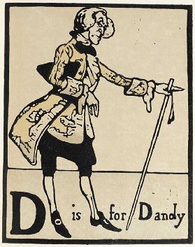 D ist für Dandy, Illustration aus "An Alphabet", Kneipe. 1898 1898