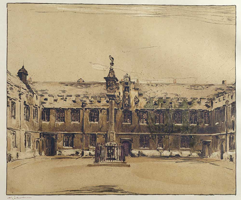 Das vordere Quad des Corpus Christi College in Oxford von William Nicholson