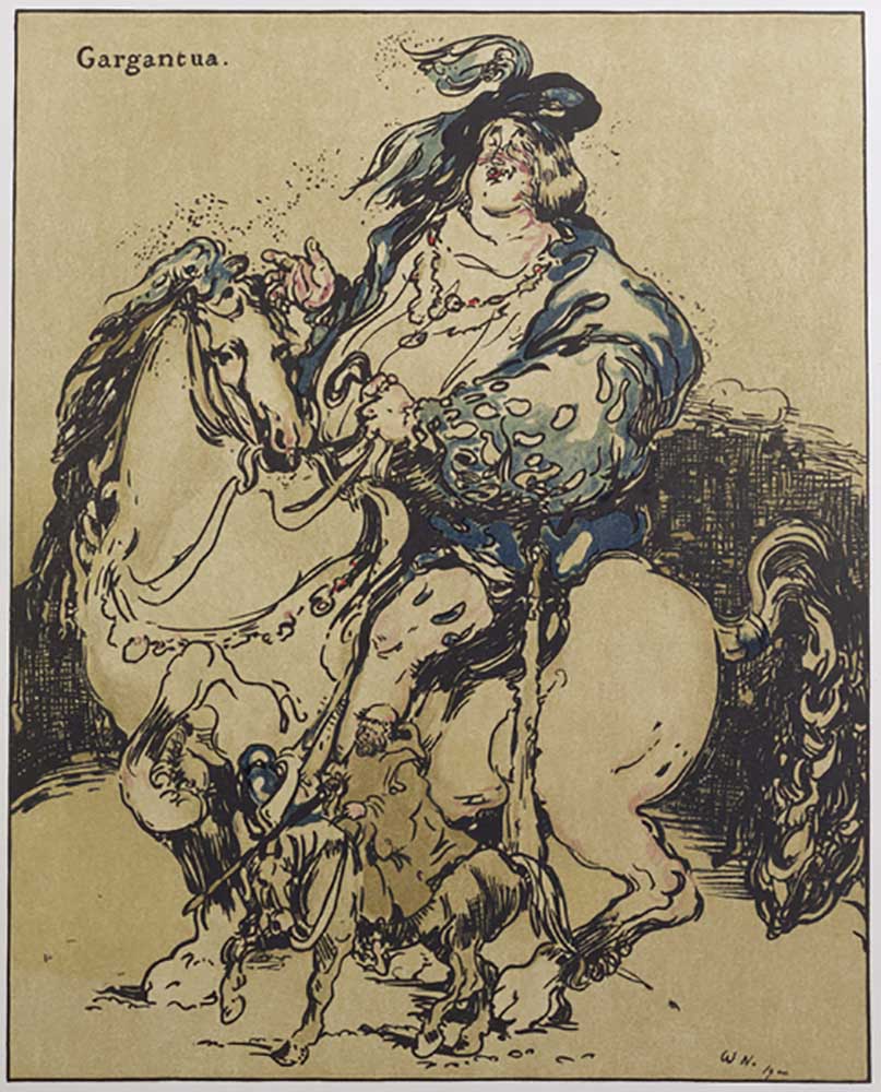 Gargantua, Illustration aus Characters of Romance, erstmals 1900 veröffentlicht von William Nicholson