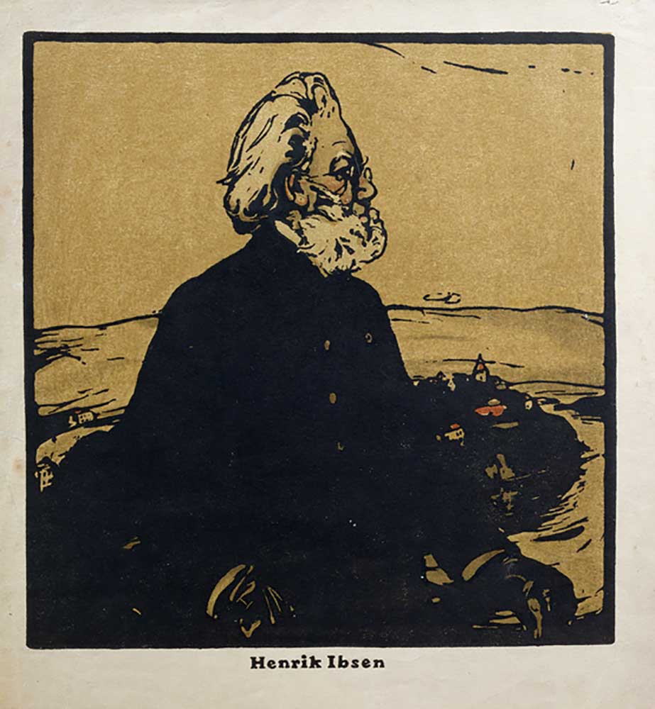 Henrik Ibsen (1828-1906) Illustration aus Zwölf Porträts, veröffentlicht 1899 von William Nicholson