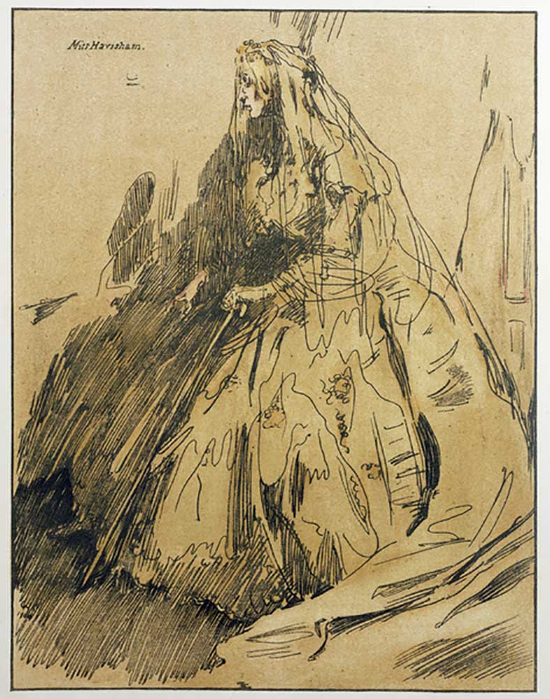 Miss Havisham, Illustration aus Characters of Romance, erstmals 1900 veröffentlicht von William Nicholson