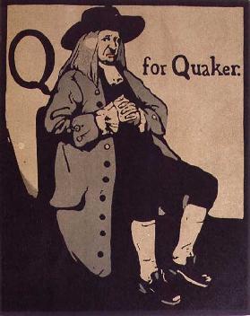 Q for Quaker, Illustration aus An Alphabet, herausgegeben von William Heinemann, 1898 1898