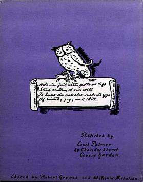 Rückseite von The Winter Owl, veröffentlicht von Cecil Palmer, London, 1923 (siehe auch 109805) 1923