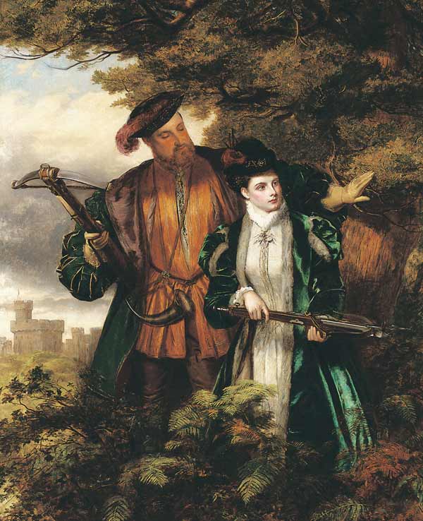 Heinrich VIII und Anne Boleyn auf der Rehjagd im Windsor Forest. von William Powel Frith