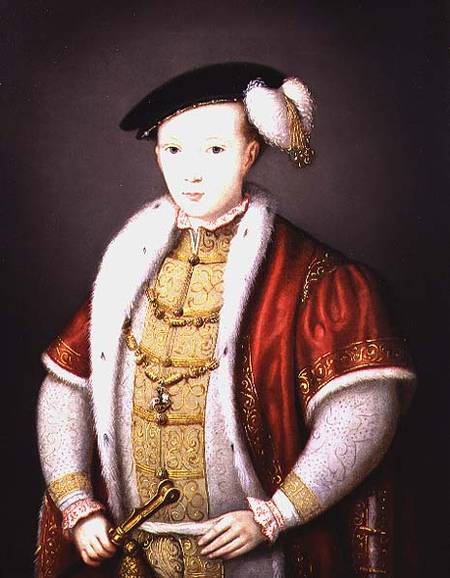 Edward VI with the chain of the Order of the Garter, after the portrait in the Collection of H.M. Qu von William Scrots