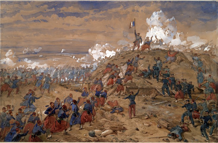 Attacke auf das Fort Malakow am 7. September 1855 von William Simpson
