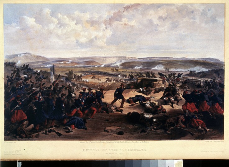 Die Schlacht bei Tschernaja am 16. August 1855 von William Simpson