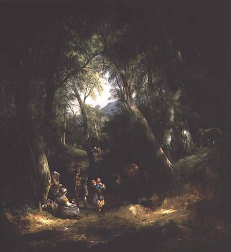 Gypsy Encampment in the New Forest von William Snr. Shayer