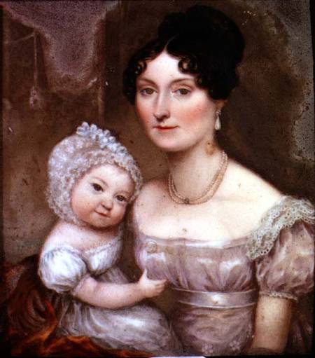 Lady FitzHerbert with one of her youngest children von William the Elder Corden