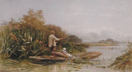 Eel Trappers on the Thames von William W. Gosling