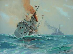 Das Ende des kl. Kreuzers "Nürnberg"bei den Falkland-Inseln 8.12.14 1923