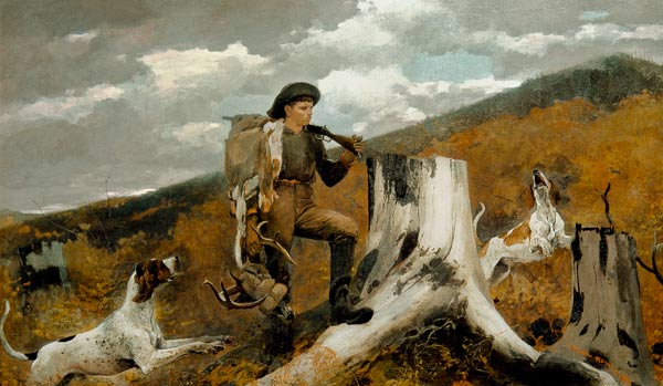 The Hunter and his Dogs von Winslow Homer