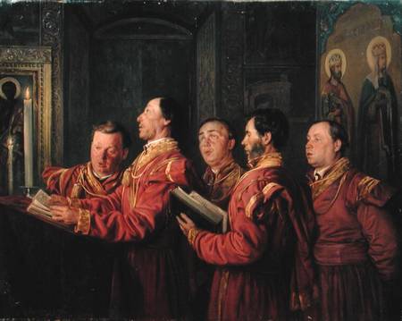 Choristers in the Church von Wladimir Jegorowitsch Makowski