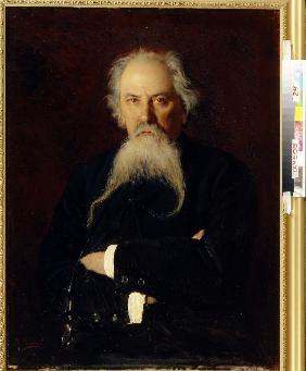 Porträt von Dichter Alexei Schemtschuschnikow (1821-1908) 1888