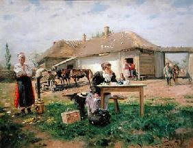 Arrival of a School Mistress in the Countryside 1897