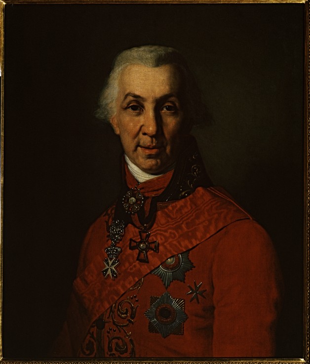 Porträt des Dichters Gawriil R. Derschawin (1743-1816) von Wladimir Lukitsch Borowikowski