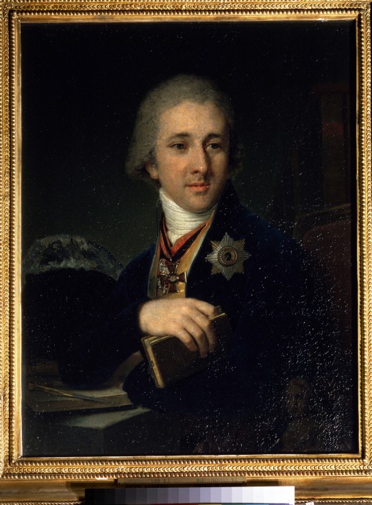 Porträt des Schriftstellers, Freimaurers Alexander Labsin (1766-1825) von Wladimir Lukitsch Borowikowski