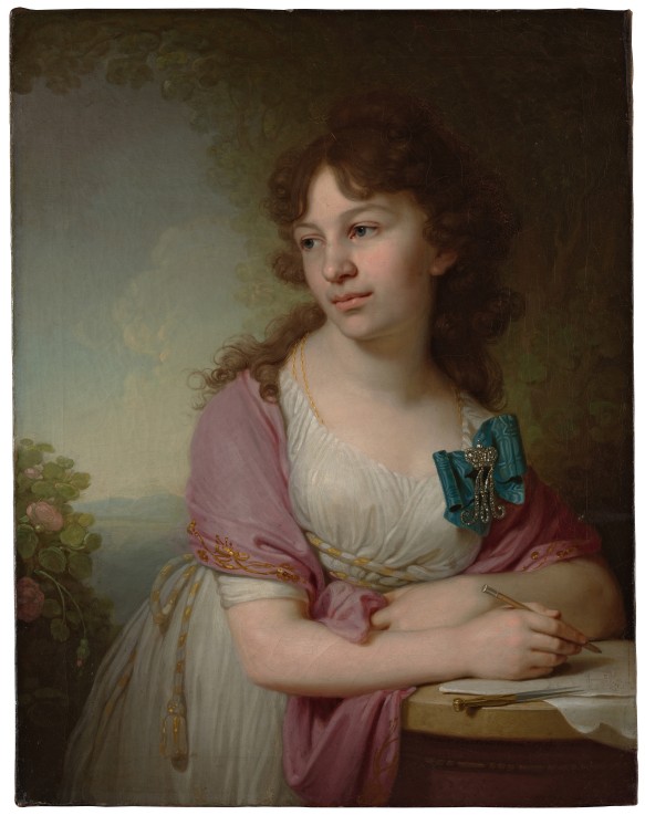 Porträt von Fürstin Jekaterina Alexeiewna Dolgorukowa (1781-1860), geb. Gräfin Wassiljewa von Wladimir Lukitsch Borowikowski