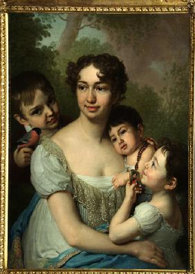 Porträt von Jelena Balaschowa mit Kinder