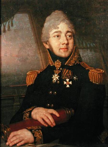 Portrait of the Russian poet Evgeny Boratynsky (1800-44) von Wladimir Lukitsch Borowikowski
