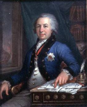 Portrait of the Russian poet Gavril Derzhavin 1795