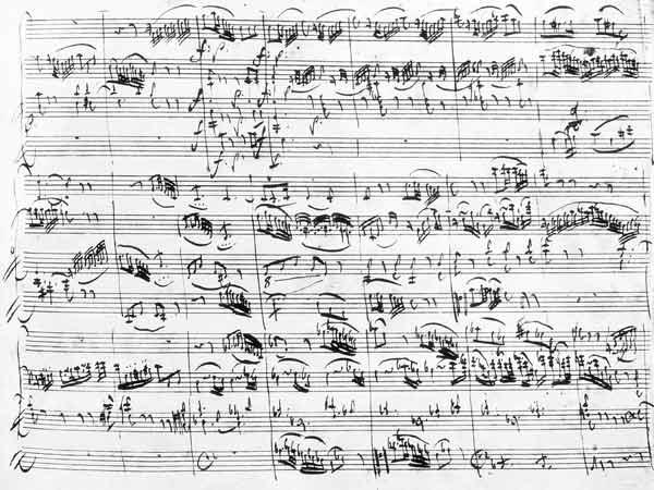 Trio in G major for violin, harpsichord and violoncello (K 496) 1786 (11th page)