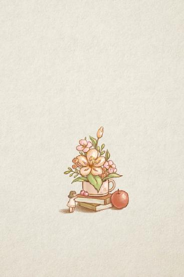 Blumen und Bücher