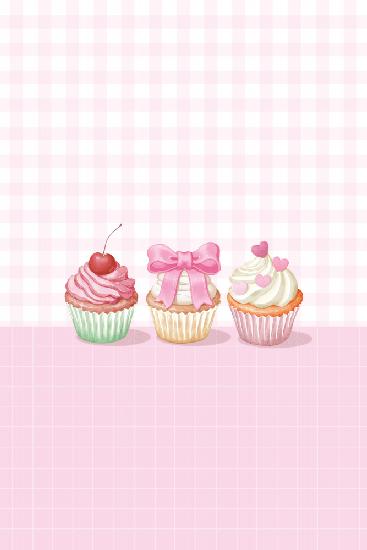 Süßer rosa Cupcake