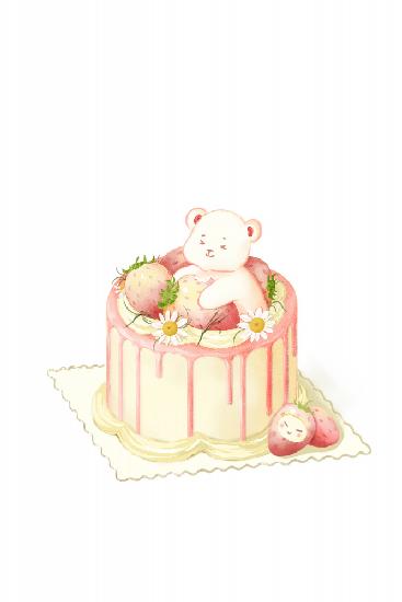 Süßer weißer Bärenkuchen