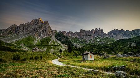 Sonnenuntergang in den Alpen