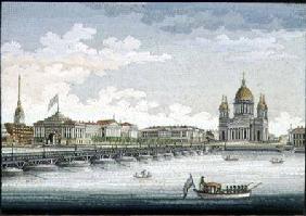 View from the River Neva over St. Isaac's Square and St. Isaac's Bridge