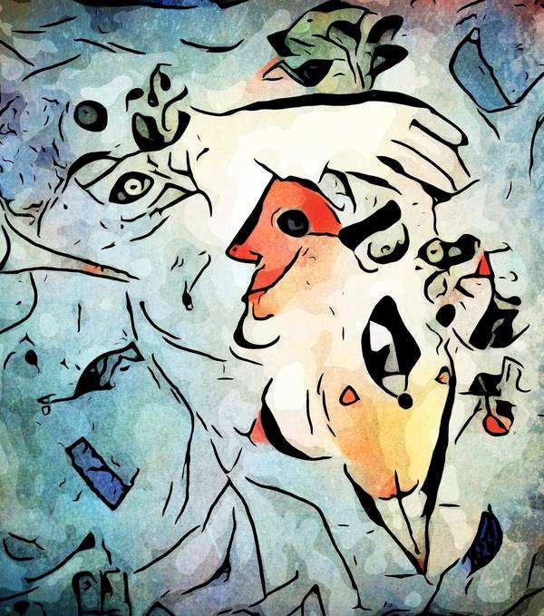 Miro trifft Chagall (Le ciel bleu) von zamart