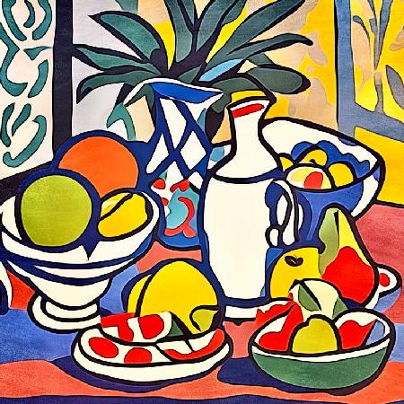 Milch und Obst-Matisse inspired 2023
