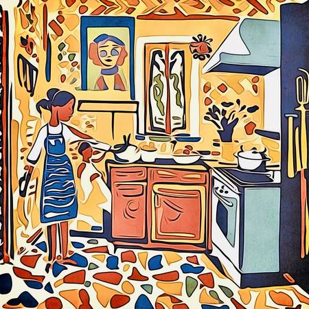 Teamwork in der Küche-Matisse inspired 2023