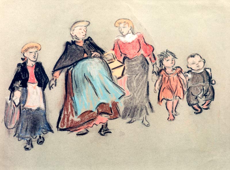 Mutter und Kinder von Heinrich Zille